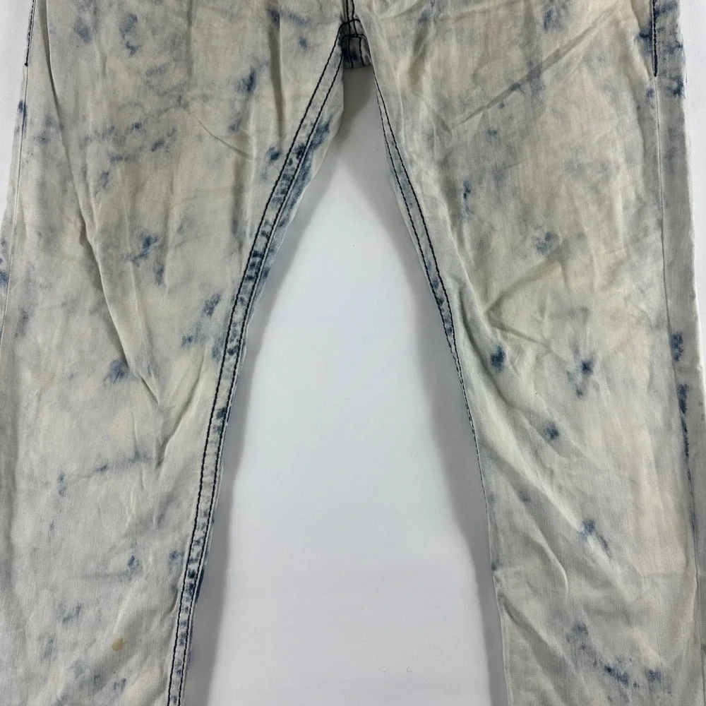 True Religion Mens Size 42 Jeans Acid‎ Wash Denim Straight Leg Pants